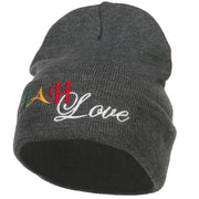 Rasta JAH Love Embroidered Long Beanie