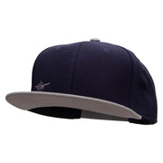 Landing Airplane Mini Embroidered Wool Blend Pro Style 2 Tone Snapback - Grey-Navy OSFM