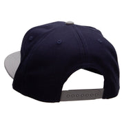 Landing Airplane Mini Embroidered Wool Blend Pro Style 2 Tone Snapback - Grey-Navy OSFM