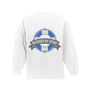 Rescued By Jesus Tall Long Sleeve Pocket T-Shirt Graphic Shirt