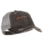 AK-47 Rifle Embroidered Low Profile Mesh Cap