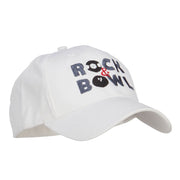 Rock and Bowl Embroidered Organic Cotton Cap