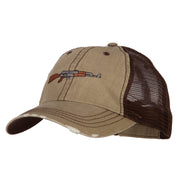 AK-47 Rifle Embroidered Low Profile Mesh Cap