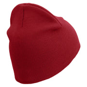 Fishing Hook Embroidered 8 inch Acrylic Short Blank Beanie - Red OSFM