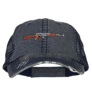 AK-47 Rifle Embroidered Low Profile Mesh Cap