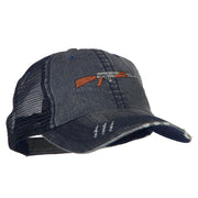 AK-47 Rifle Embroidered Low Profile Mesh Cap