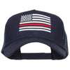 Thin Red Line American Flag Embroidered Mesh Cap