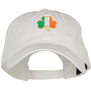 Ireland Shamrock Embroidered Washed Buckled Cap