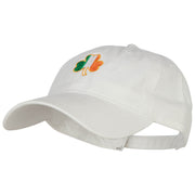 Ireland Shamrock Embroidered Washed Buckled Cap