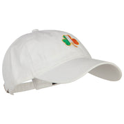 Ireland Shamrock Embroidered Washed Buckled Cap