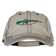 M-16 Rifle Embroidered Low Profile Mesh Cap