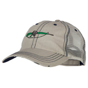 M-16 Rifle Embroidered Low Profile Mesh Cap