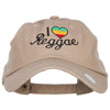 I Love Reggae Embroidered Unstructured Cap