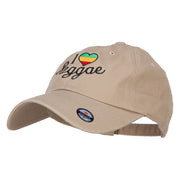 I Love Reggae Embroidered Unstructured Cap