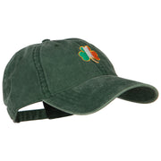 Ireland Shamrock Embroidered Washed Buckled Cap