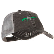 M-16 Rifle Embroidered Low Profile Mesh Cap