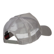 Thin Red Line American Flag Embroidered Mesh Cap