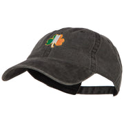 Ireland Shamrock Embroidered Washed Buckled Cap