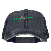 M-16 Rifle Embroidered Low Profile Mesh Cap