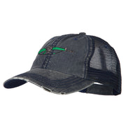 M-16 Rifle Embroidered Low Profile Mesh Cap