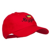 I Love Reggae Embroidered Unstructured Cap