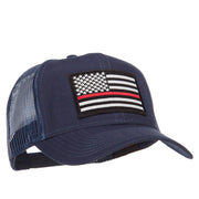 Thin Red Line USA Flag Patched Mesh Cap