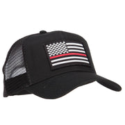 Thin Red Line USA Flag Patched Mesh Cap