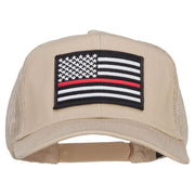 Thin Red Line USA Flag Patched Mesh Cap