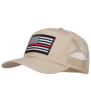 Thin Red Line USA Flag Patched Mesh Cap