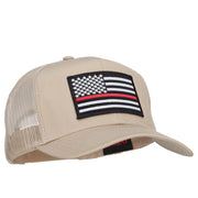 Thin Red Line USA Flag Patched Mesh Cap