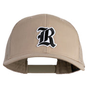 Old English R Iron on Patched Retro Trucker Cap - Khaki OSFM