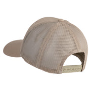 Old English R Iron on Patched Retro Trucker Cap - Khaki OSFM