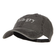 Hangry Embroidered Washed Cap