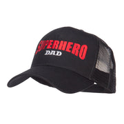 Superhero Dad Letters Embroidered Trucker Cap