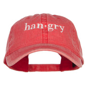 Hangry Embroidered Washed Cap