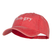 Hangry Embroidered Washed Cap