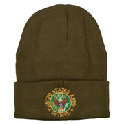 US Army Retired Circle Embroidered Long Knitted Beanie