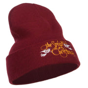 Spirit of Christmas Embroidered Long Beanie