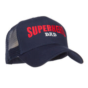 Superhero Dad Letters Embroidered Trucker Cap