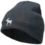 American Moose Embroidered Short Beanie