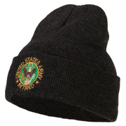 US Army Retired Circle Embroidered Long Knitted Beanie