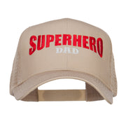 Superhero Dad Letters Embroidered Trucker Cap