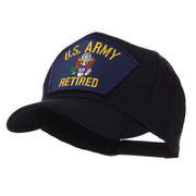 Retired Military Large Embroidered Patch Cap