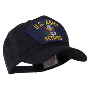 Retired Military Large Embroidered Patch Cap