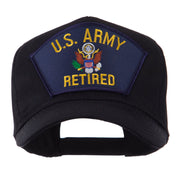 Retired Military Large Embroidered Patch Cap