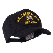 Retired Military Large Embroidered Patch Cap