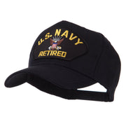 Retired Military Large Embroidered Patch Cap