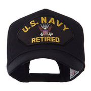 Retired Military Large Embroidered Patch Cap