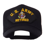 Retired Military Large Embroidered Patch Cap