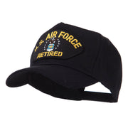 Retired Military Large Embroidered Patch Cap